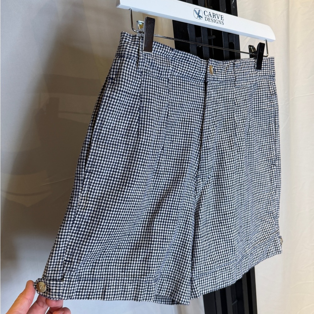 Ruff Hewn Women's Black and White Checkered Bermudas - Picture 2 of 4